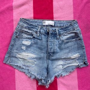 RSO ripped, high wasted shorts. Size 3